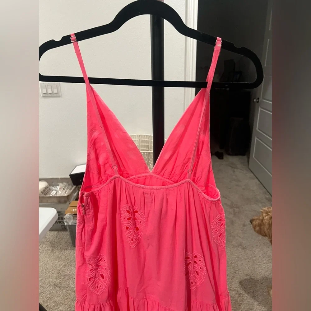 Farm Rio Neon Pink Maxi Dress, SMALL NWT - Picture 9 of 10
